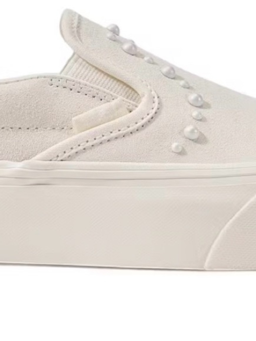 NWT Vans Pearl Platform Slip-On Sneakers – Size 9.5 (Marshmallow) (New in Box) - Picture 9 of 11